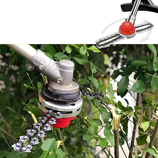 Cabeça de corte em aço com corrente – Corte limpo, durabilidade e segurança total