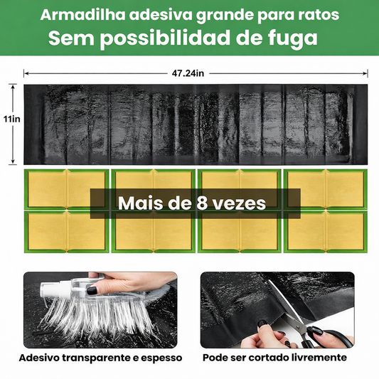 Armadilhas Adesivas Profissionais – Extra Grandes para Capturar Mais Rápido