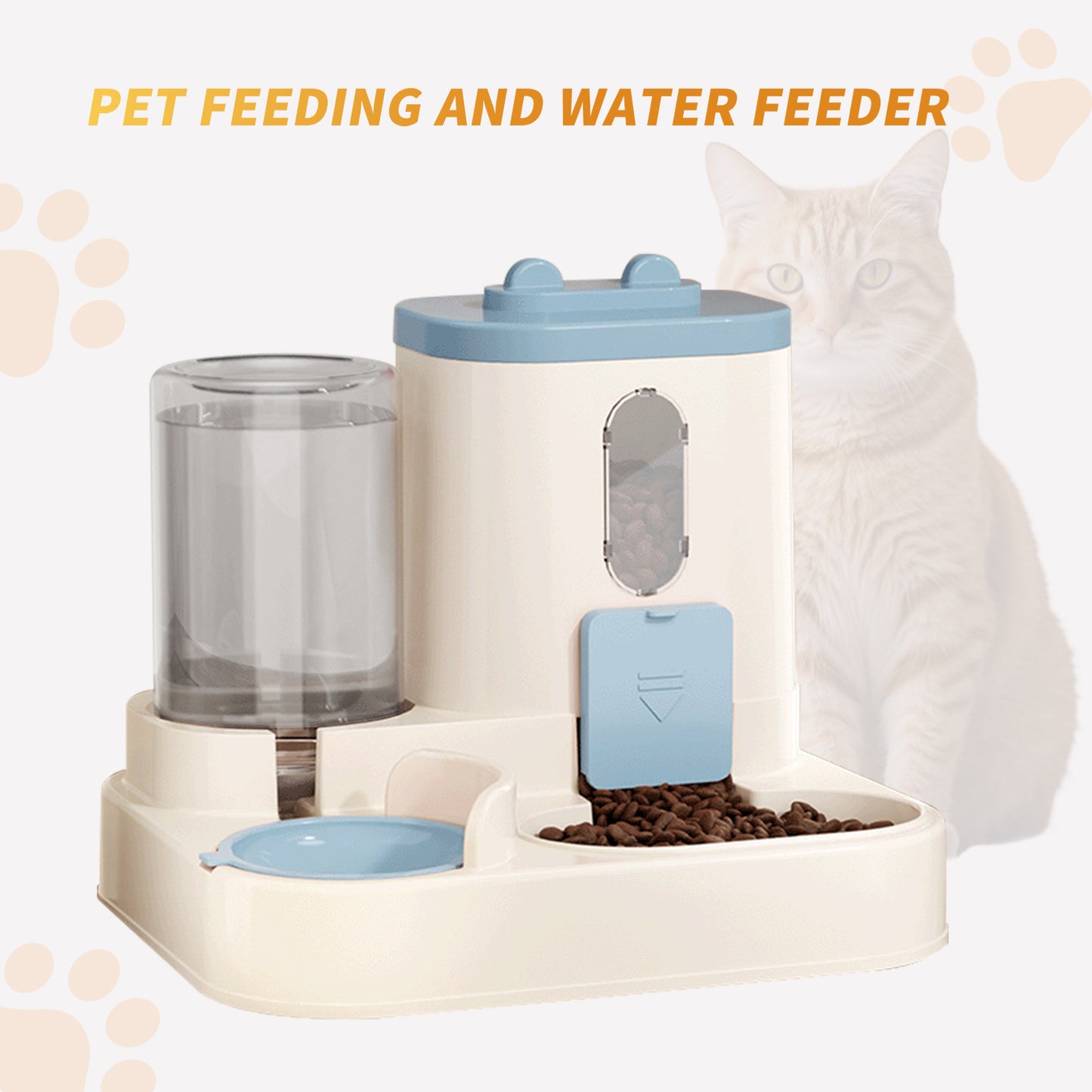 Fully Automatic 2-in-1 Cat Food Dispenser - Water & Food System