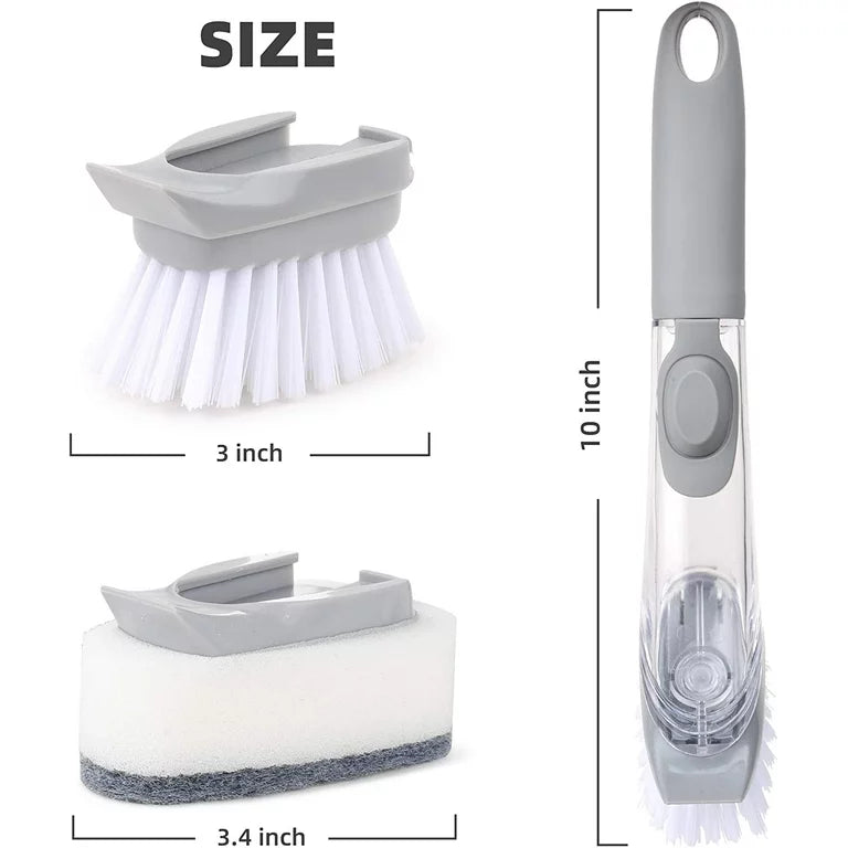 Conjunto 5 Escovas de Cozinha com Recarga de Sabão