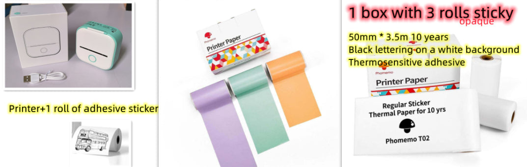 Portable Mini Thermal Label Printer with Bluetooth