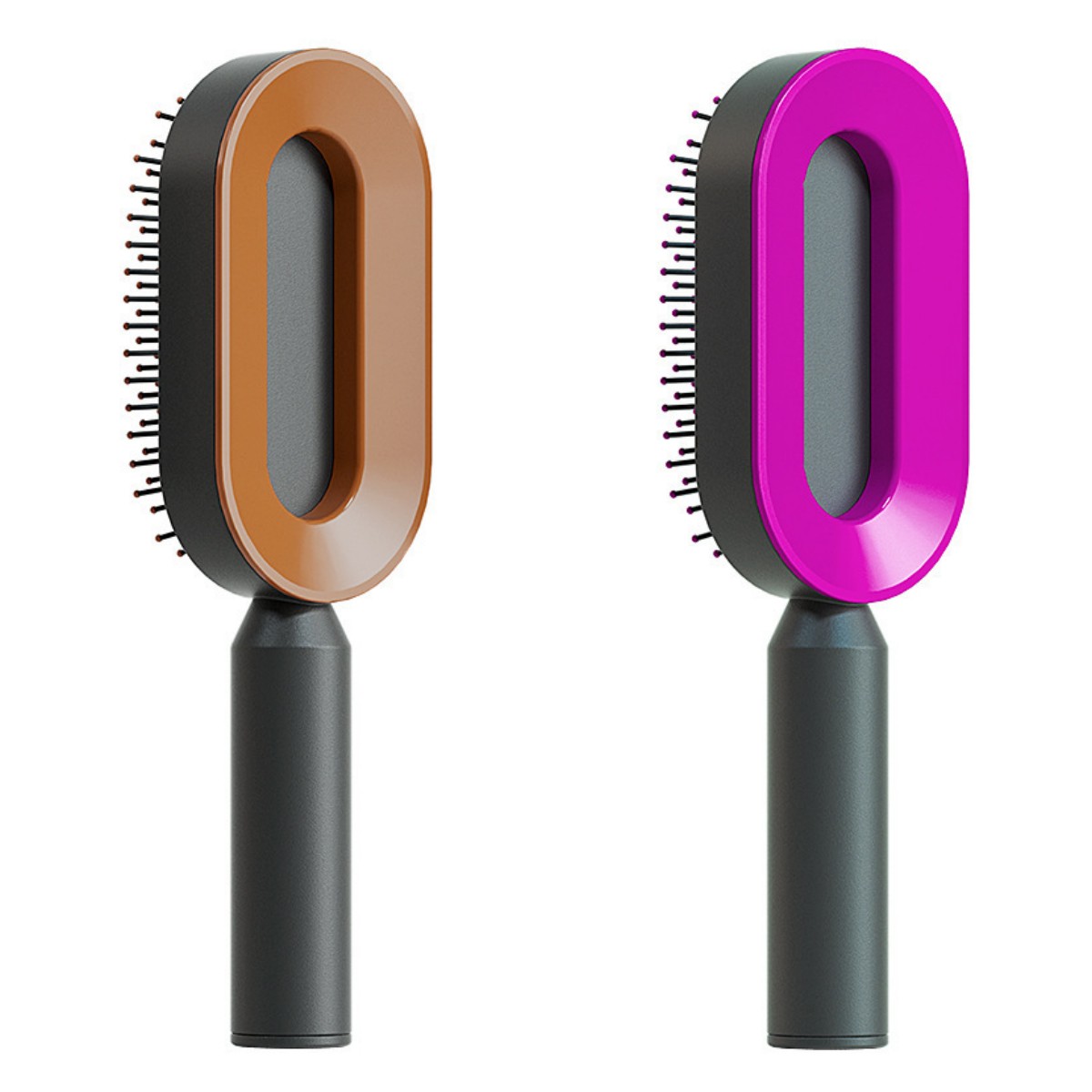 Self Cleaning Hair Brush - One-Key Cleaning Anti-Static Comb