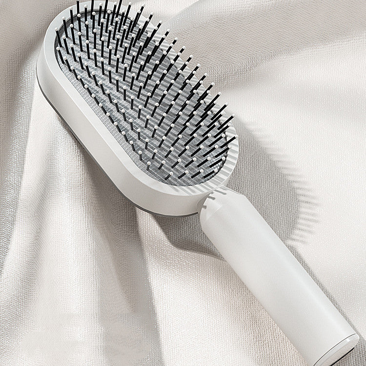 Self Cleaning Hair Brush - One-Key Cleaning Anti-Static Comb
