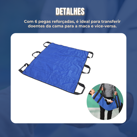 Tapete de Transferência de Doentes com 6 Pegas