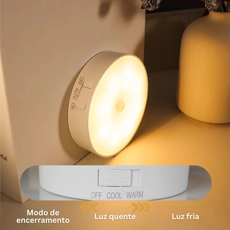 Luz LED Inteligente com Sensor de Movimento - Ativação Automática