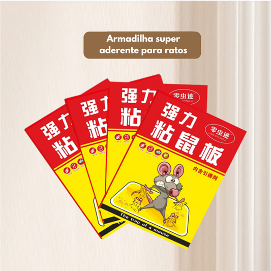 Armadilha adesiva extra forte – captura ratos rapidamente