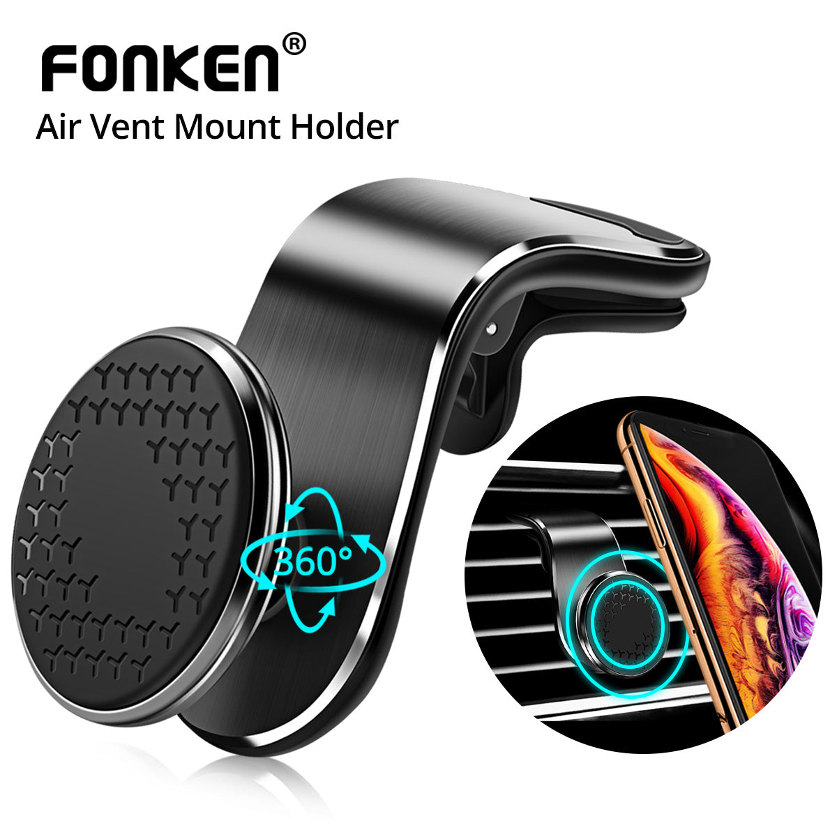 Magnetic Car Phone Holder - Air Vent Mount with Rotation