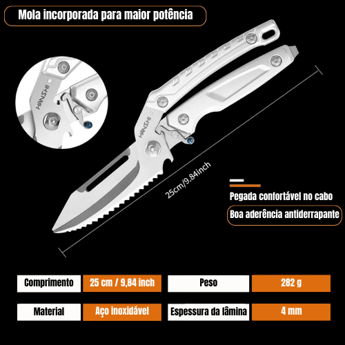 Tesoura de Aves Desmontável Multifuncional - Aço Inoxidável