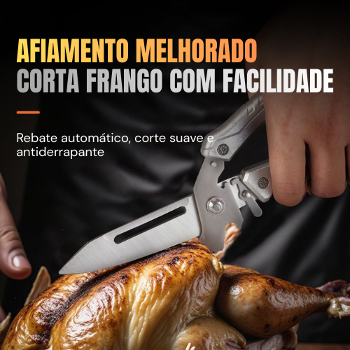 Tesoura de Aves Desmontável Multifuncional - Aço Inoxidável