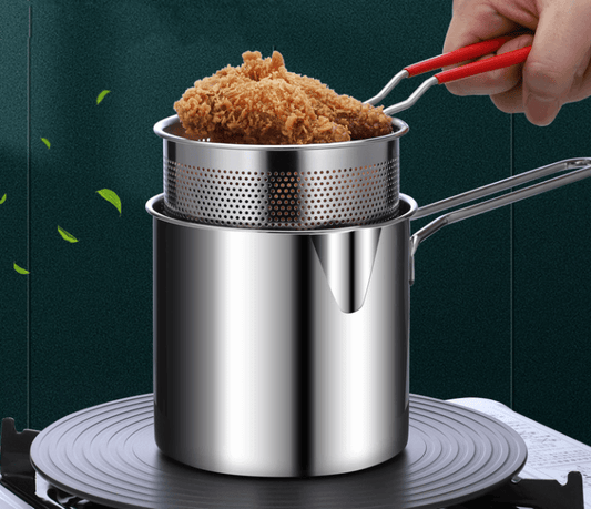 Frigideira Multifuncional de Aço Inoxidável 304 com Filtro