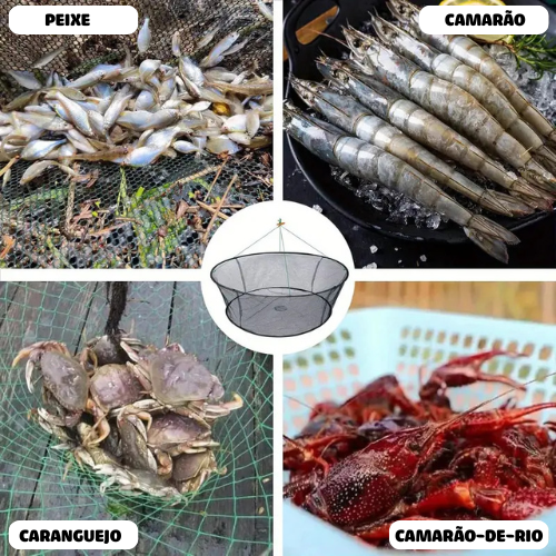 Rede Verde Dobrável para Pesca