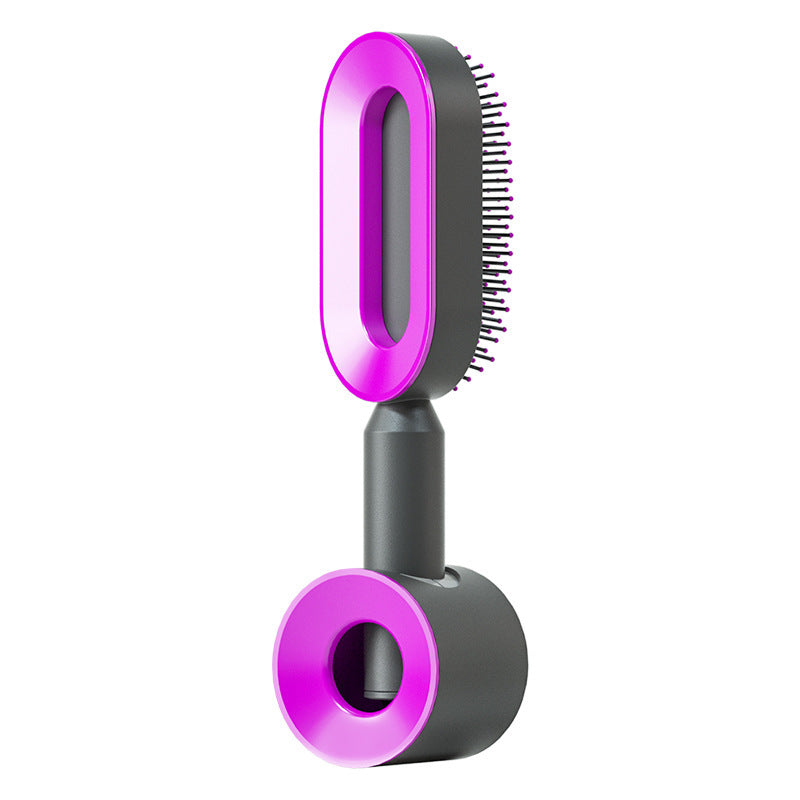 Self Cleaning Hair Brush - One-Key Cleaning Anti-Static Comb