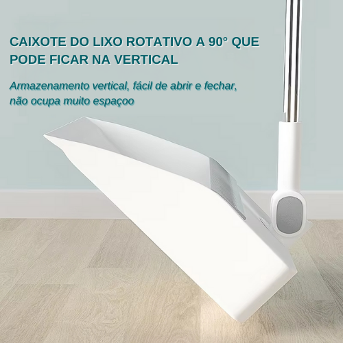 Conjunto de Escova e Pá com Base Giratória de 180°