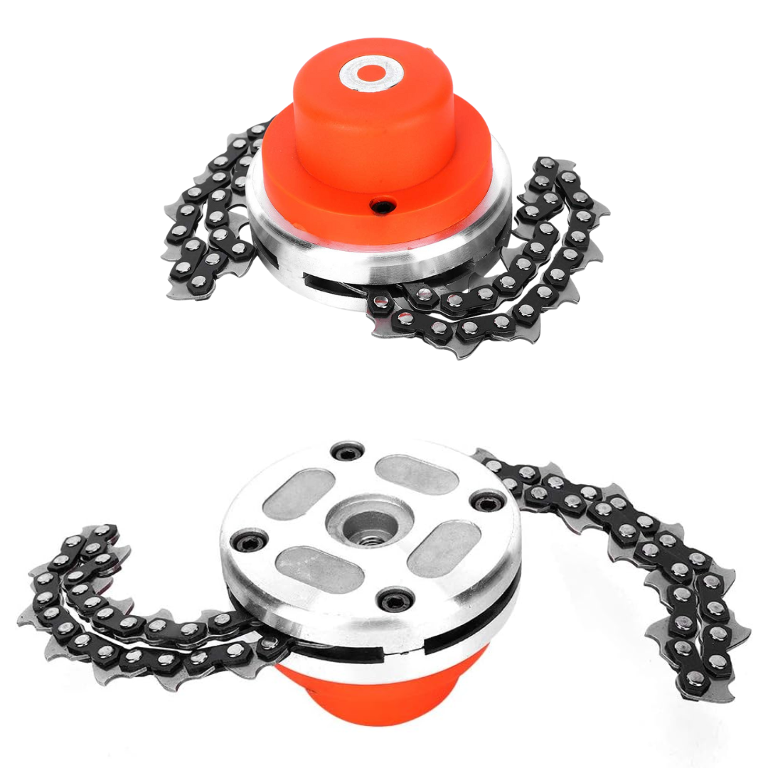 Cabeça de corte em aço com corrente – Corte limpo, durabilidade e segurança total