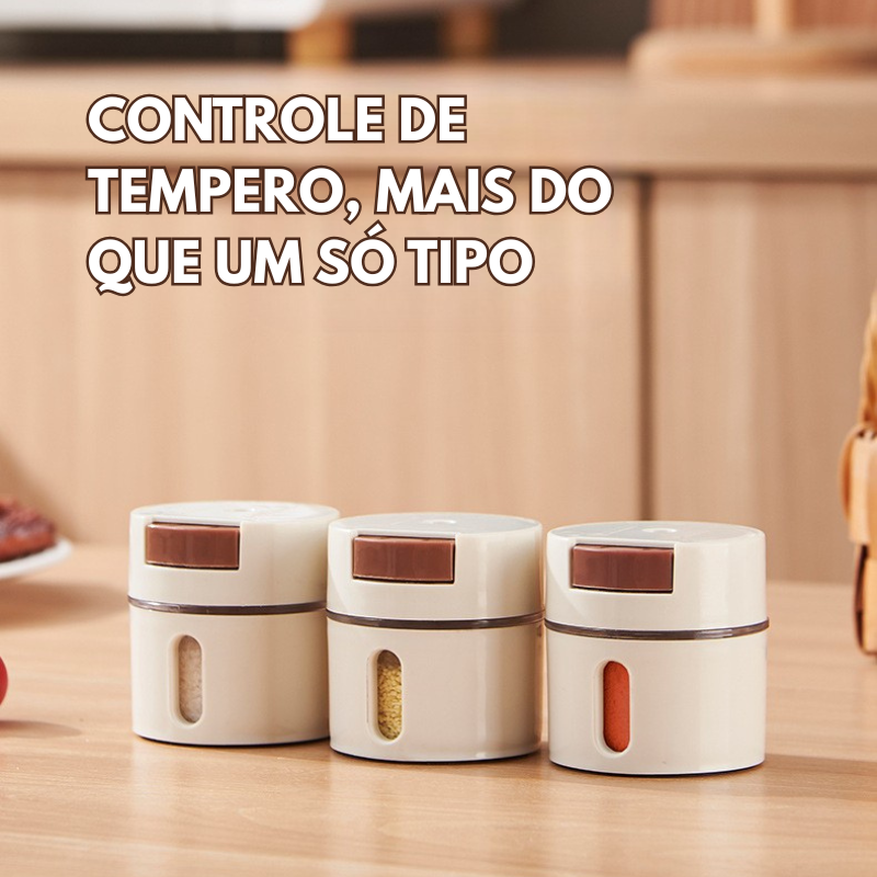 Conjunto de Frascos Magnéticos para Temperos - 6 Unidades