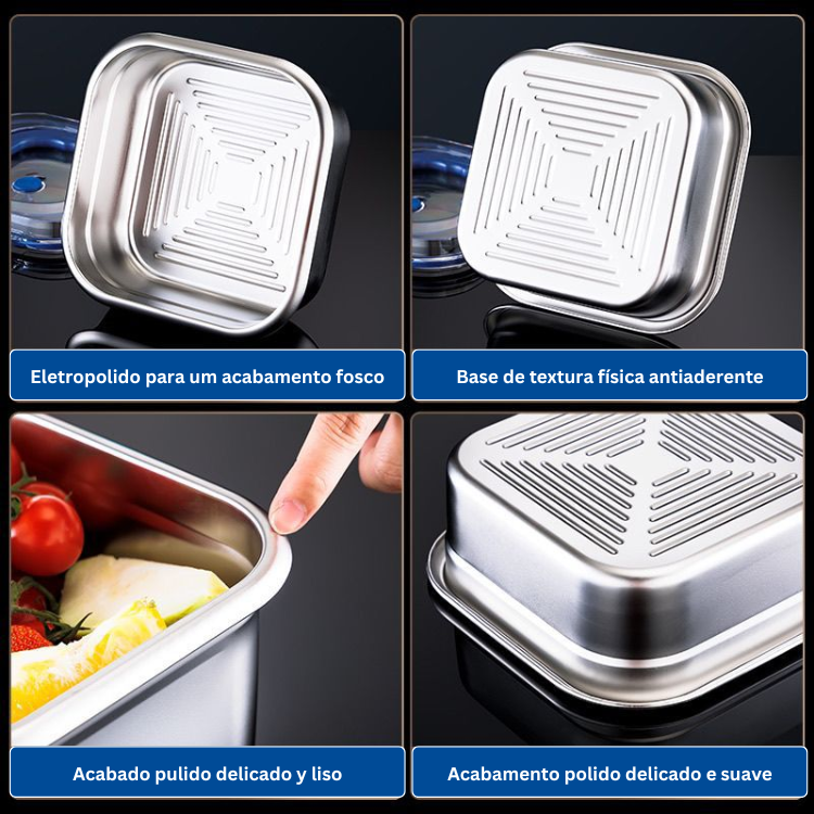 Caixa de Armazenamento em Aço Inoxidável 316 (1800ml)