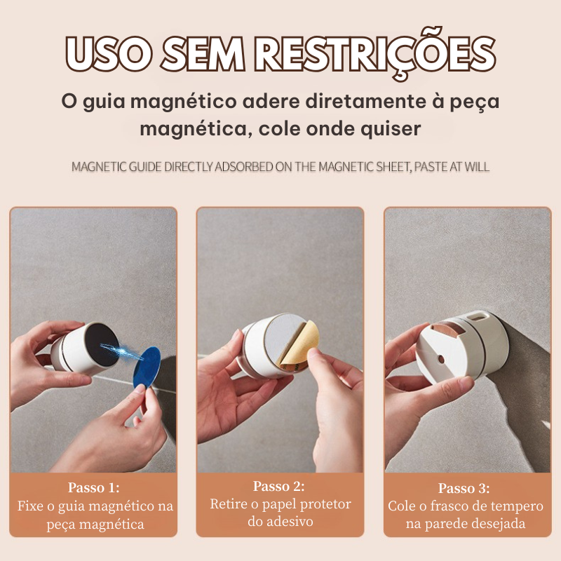 Conjunto de Frascos Magnéticos para Temperos - 6 Unidades