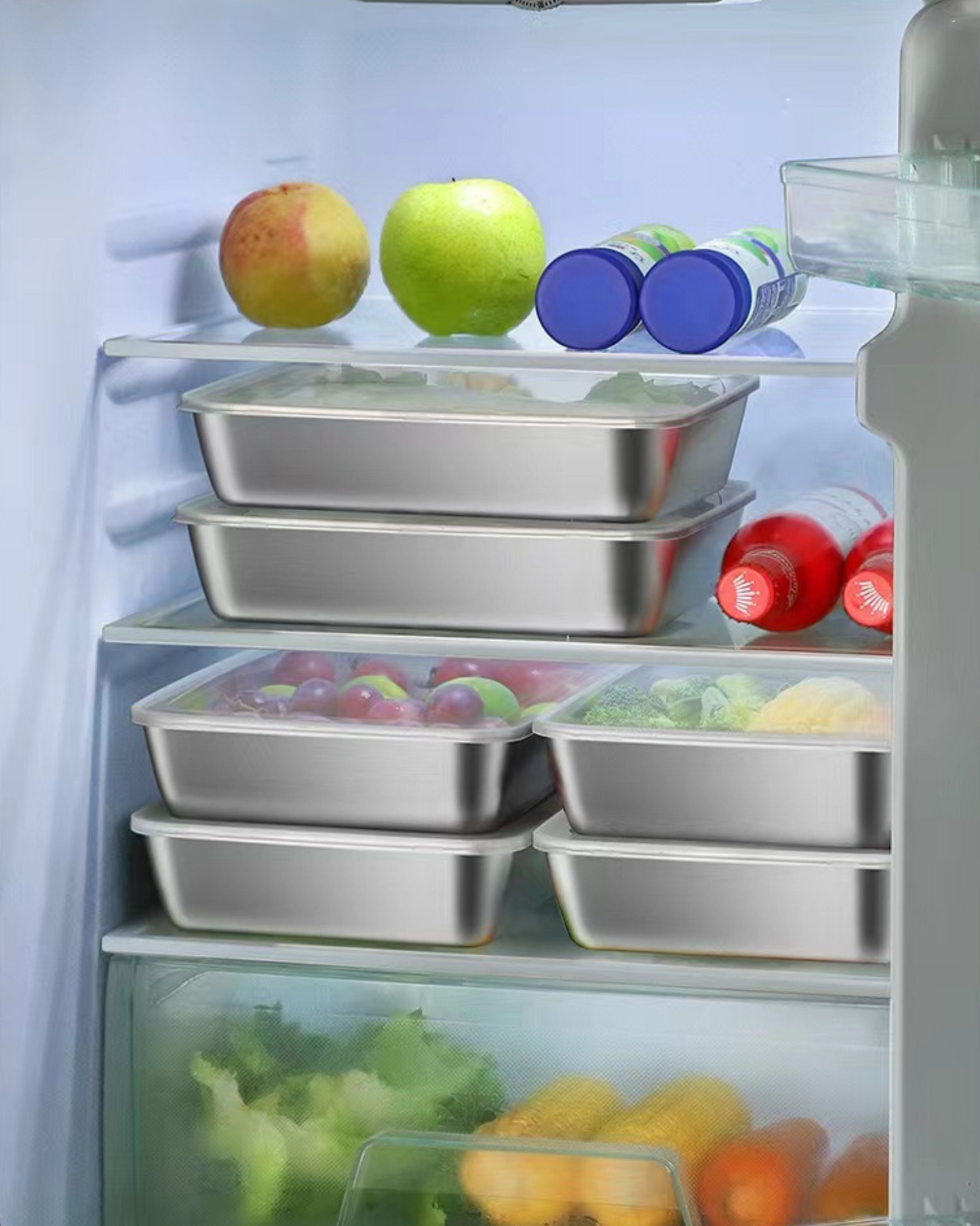 Caixa de Armazenamento SUS304 com Tampa (25x19.5x5cm)