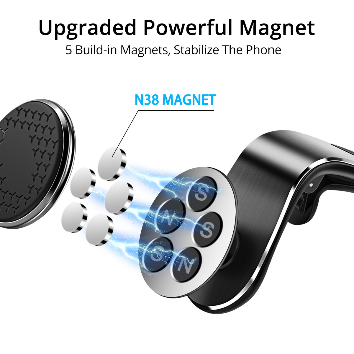 Magnetic Car Phone Holder - Air Vent Mount with Rotation