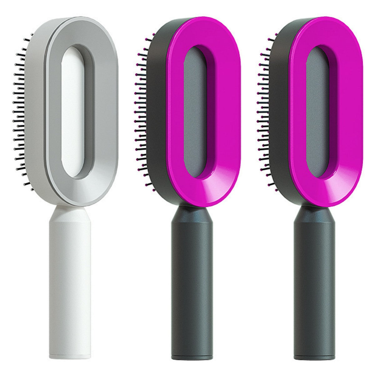 Self Cleaning Hair Brush - One-Key Cleaning Anti-Static Comb