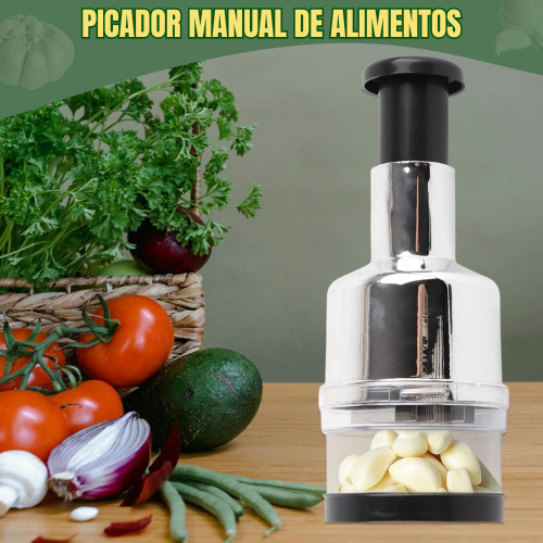 KitchenHelp™ Picadora De Aço Para Alho, Cebola, Gengibre, Pimenta E Fruta