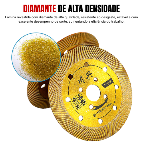 Disco de Corte Diamantado Multifunções 5 em 1