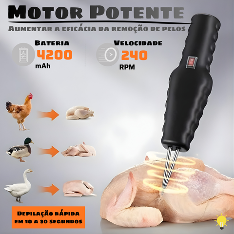 Depenadora de aves portátil – retira todas as penas em poucos minutos