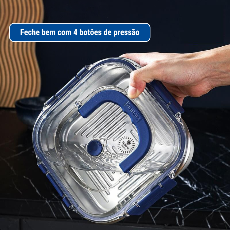 Caixa de Armazenamento em Aço Inoxidável 316 (1800ml)