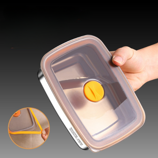 Recipiente Hermético em Aço Inoxidável SUS316 (19x14x6cm)