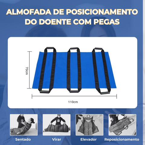 Tapete de Transferência de Doentes com 6 Pegas