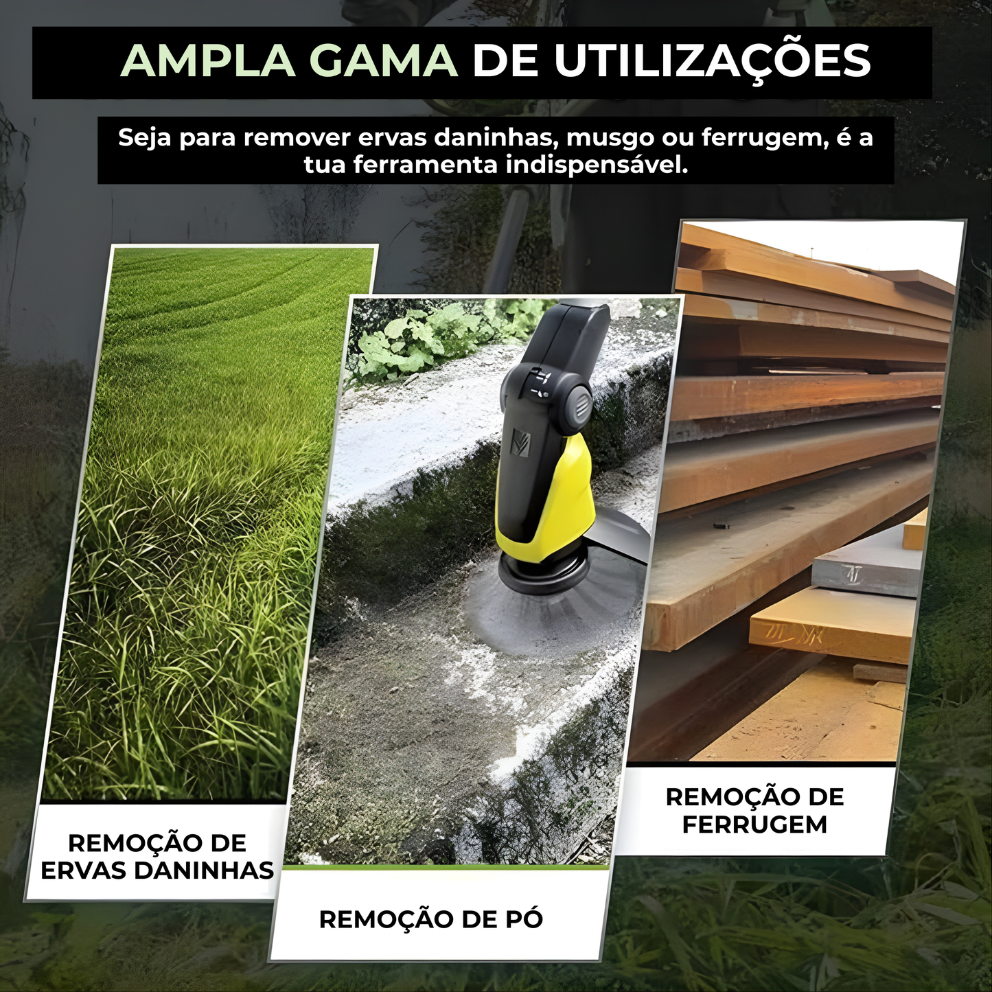 Cabeça de Corta-Relva com 6 Braços de Arame de Aço