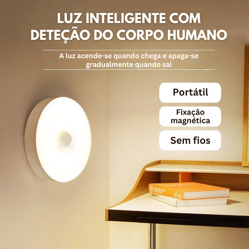 Luz LED Inteligente com Sensor de Movimento - Ativação Automática