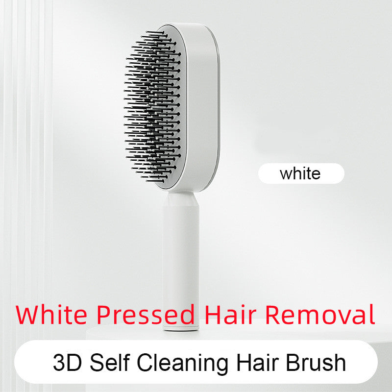 Self Cleaning Hair Brush - One-Key Cleaning Anti-Static Comb