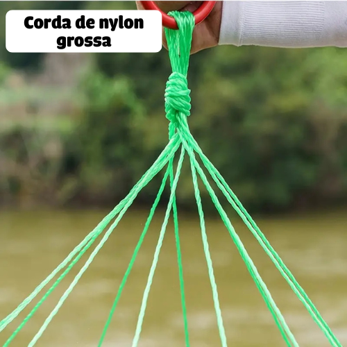 Rede Verde Dobrável para Pesca