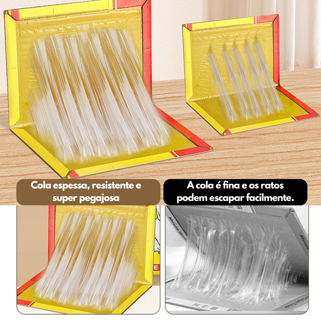 Armadilha adesiva extra forte – captura ratos rapidamente