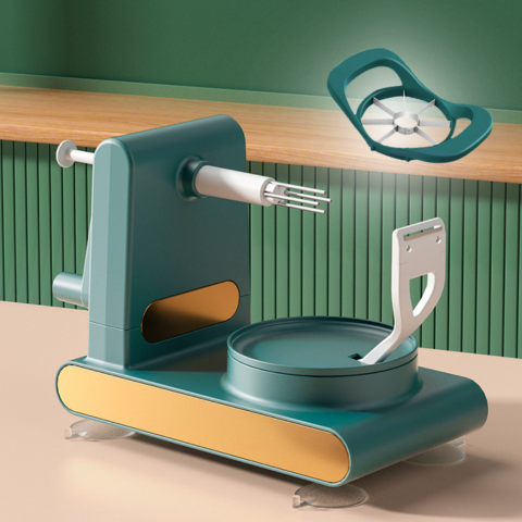 Descascador Multifrutas de Rotação Rápida - Com Cortador de Maçãs