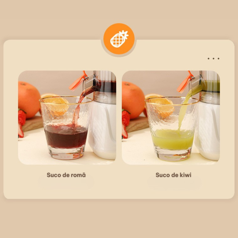 Espremedor Elétrico Multifuncional – Suco Durável e Prático em Casa