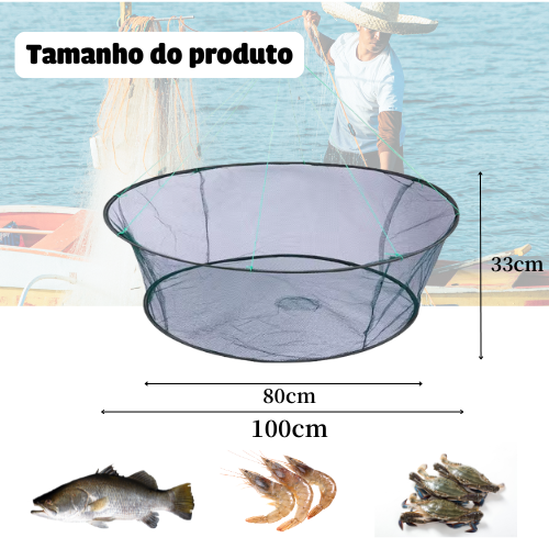 Rede Verde Dobrável para Pesca