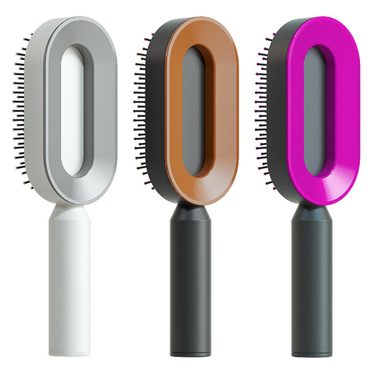 Self Cleaning Hair Brush - One-Key Cleaning Anti-Static Comb