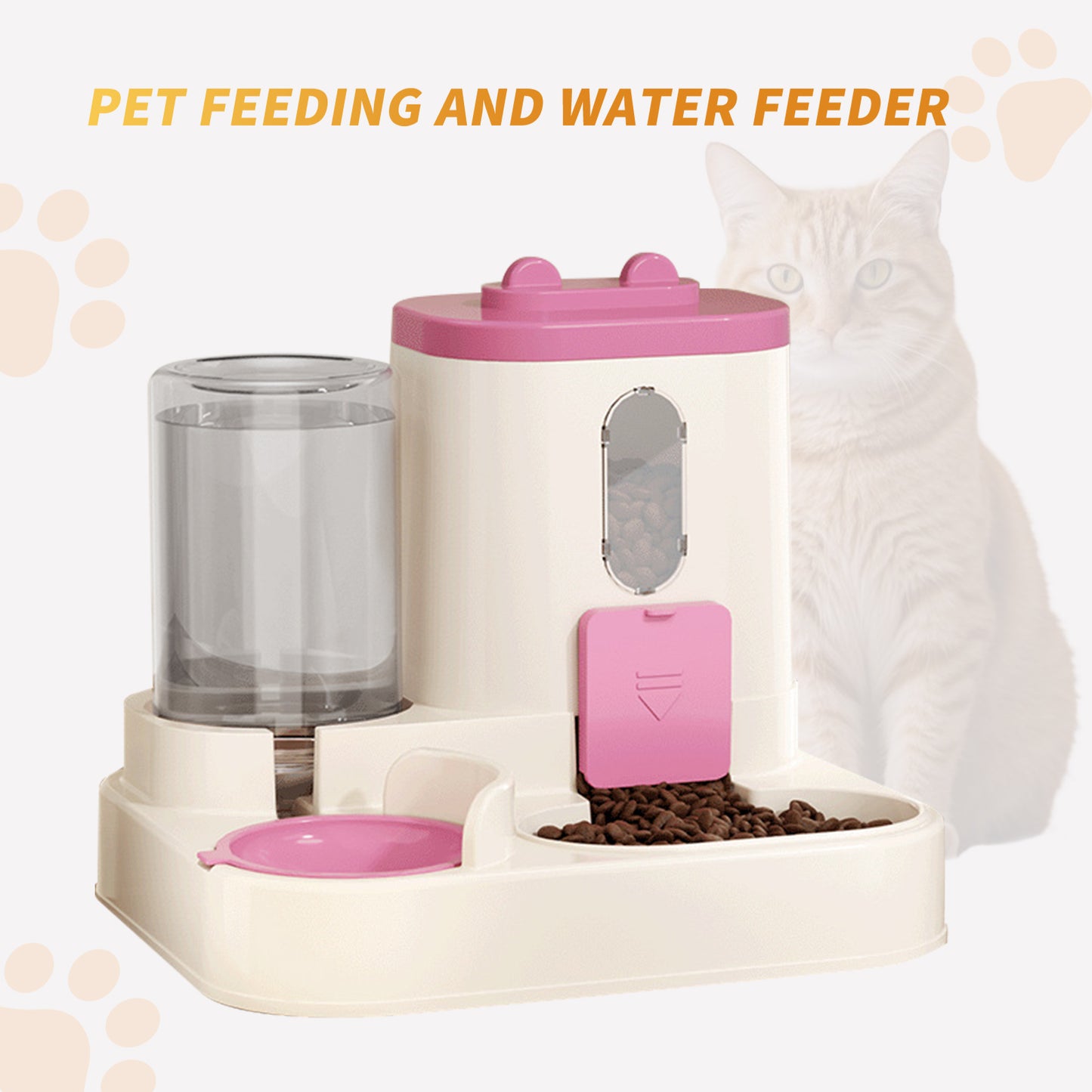 Fully Automatic 2-in-1 Cat Food Dispenser - Water & Food System