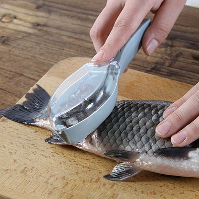 Raspador de Escama de Peixe com Caixa de Armazenamento