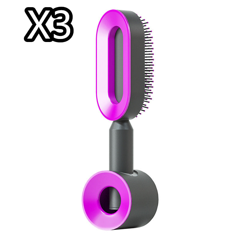 Self Cleaning Hair Brush - One-Key Cleaning Anti-Static Comb