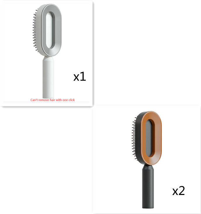 Self Cleaning Hair Brush - One-Key Cleaning Anti-Static Comb
