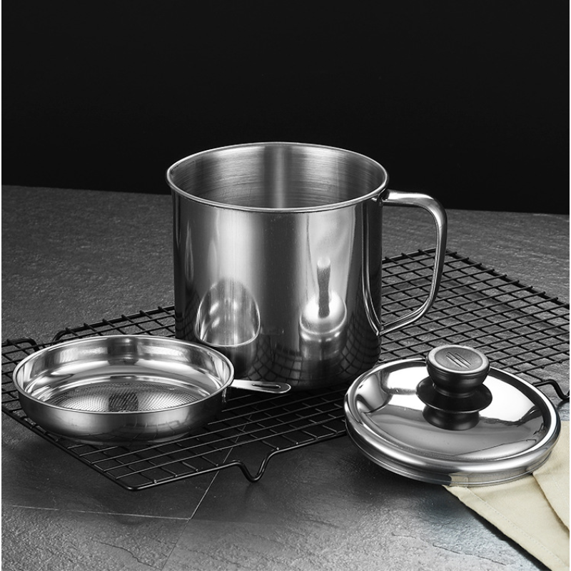 Filtro de Óleo Inox 304 com Tampa e Peneira