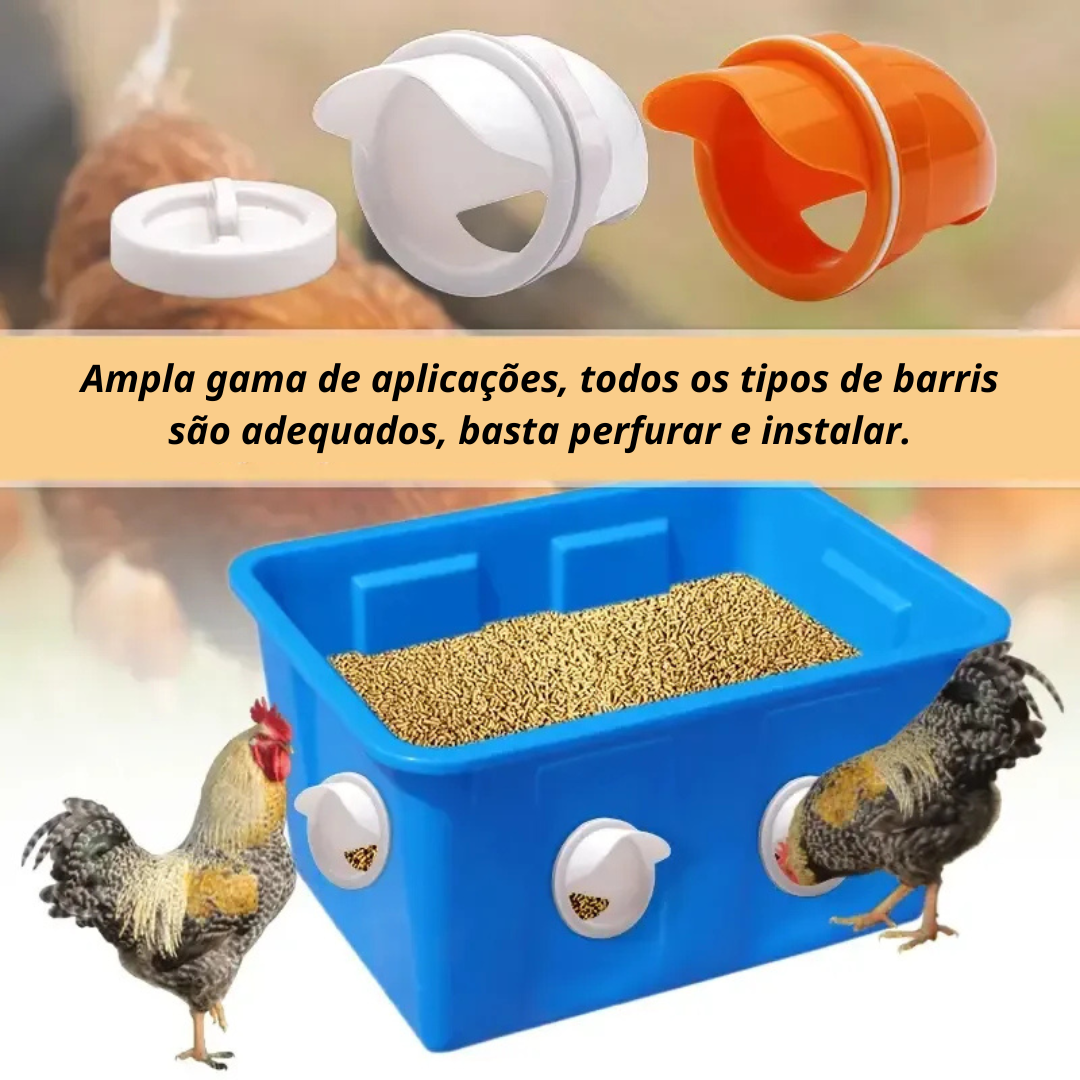Porta de Alimentação Automática para Galinhas e Patos