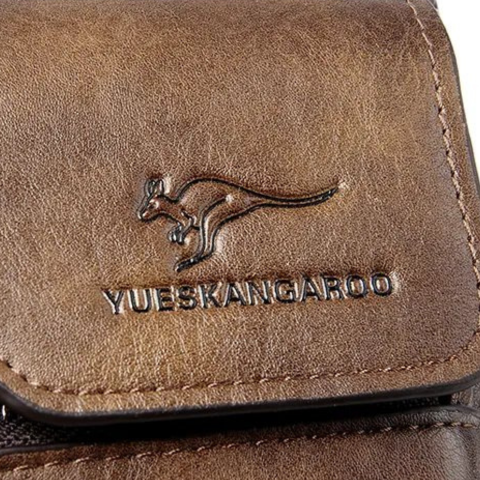 Bolsa De Ombro De Couro Vintage Para Homem