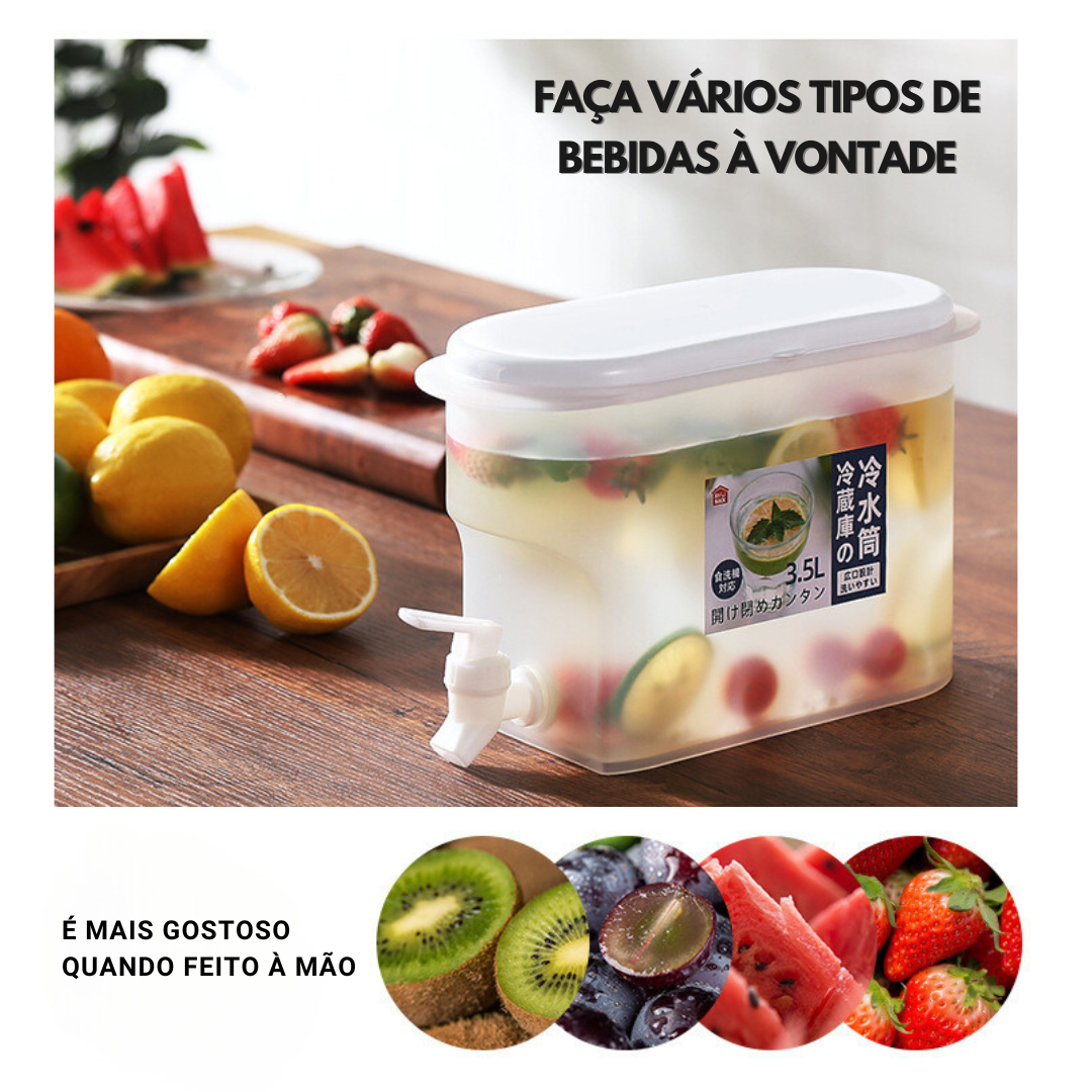 Jarro De Água Fria De 3,5L Com Dispenser De Torneira Para Bebidas E Sucos