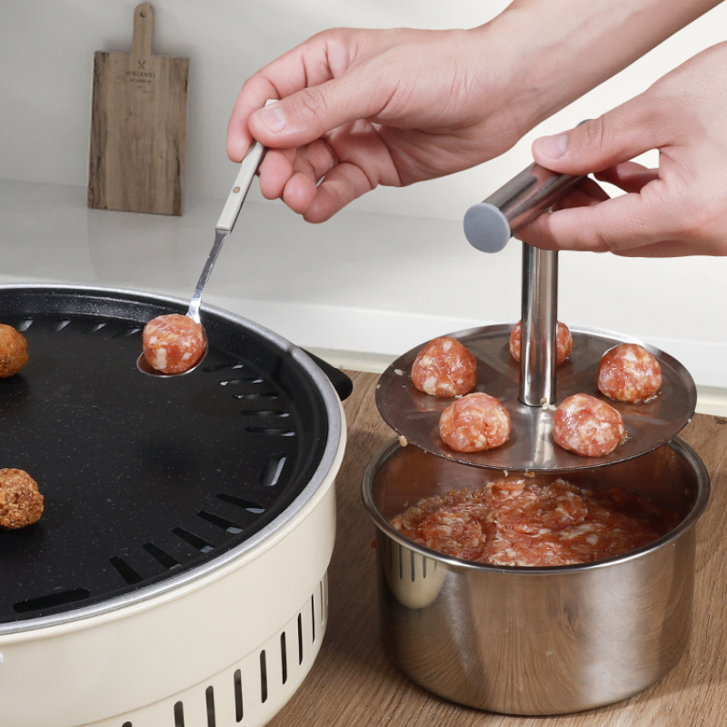 Fabricante de Almôndegas em Aço Inoxidável - Tamanho Grande
