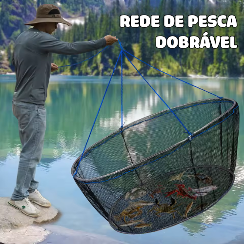 Rede Verde Dobrável para Pesca