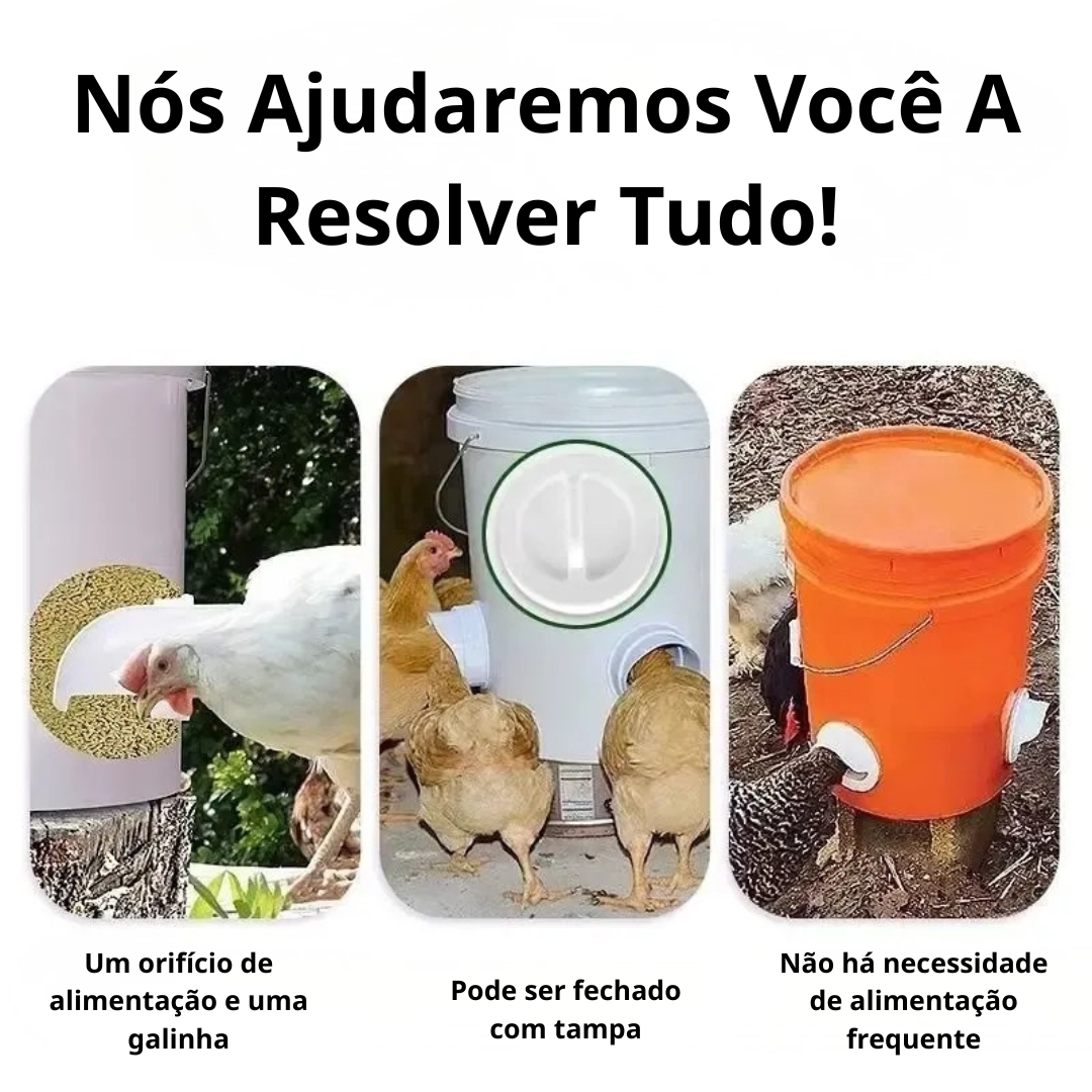 Porta de Alimentação Automática para Galinhas e Patos